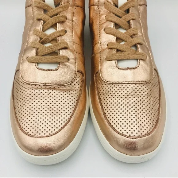 NWT DOLCE VITA ROSE GOLD LEATHER SNEAKERS - Picture 7 of 7